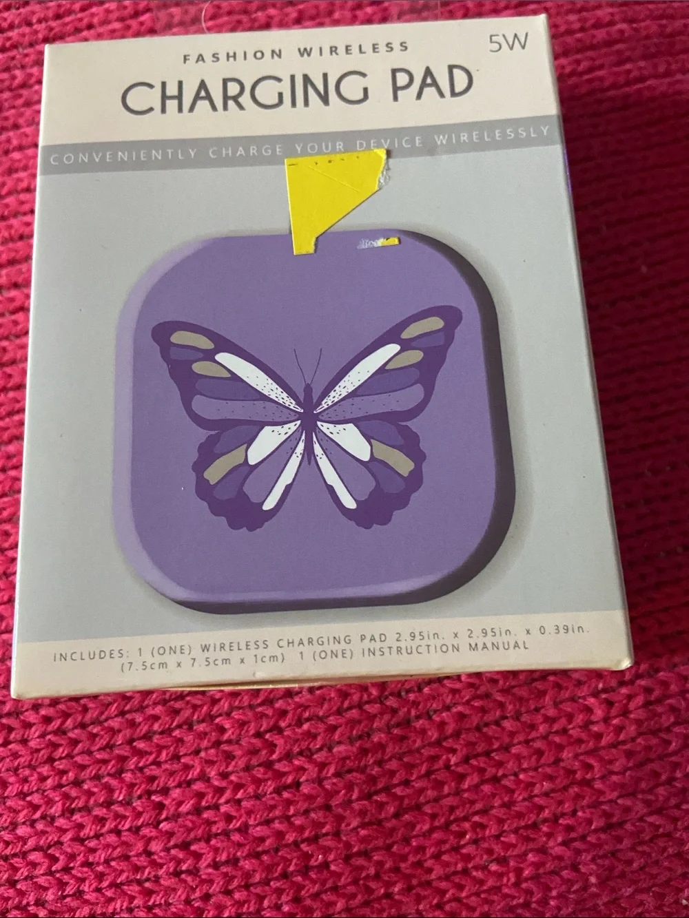 Fashion Wireless Charging Pad - Purple Butterfly